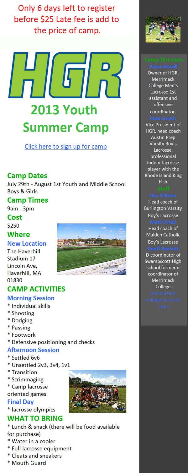 Youth Summer Camp Info