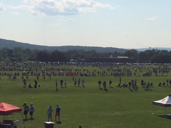 An impressive view from the storied Garber field of about 2000 lacrosse players toughing it out on a 95 degree day.