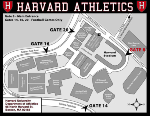 Harvard Athletics map