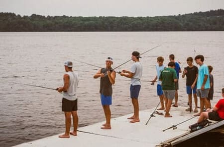 HGR Summer Camp 2026 fishing off the dock
