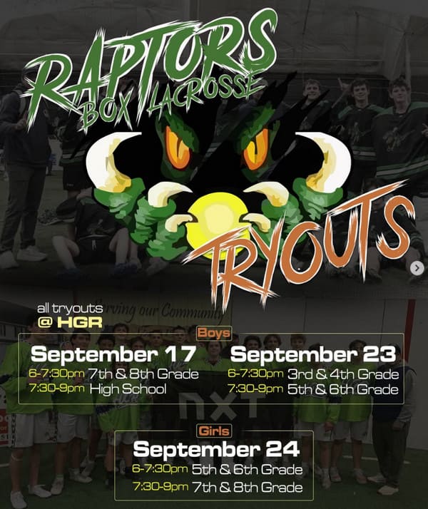 Raptor fall tryouts